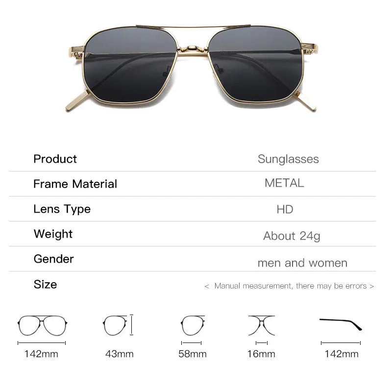 Women's Sunglasses 2025 Luxury Metal Trendy Glasses