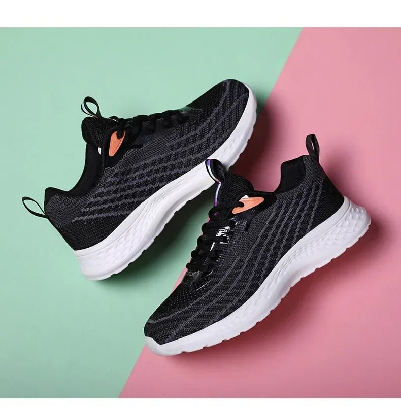 Women's Sports Shoes Spring 2025 New Knitted Casual Fashionable