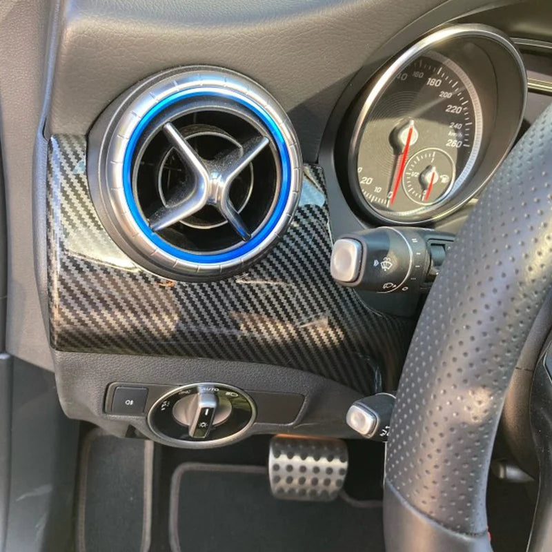 Car Carbon Fiber Dashboard Driver Side Decoraion Cover for Mercedes-Benz