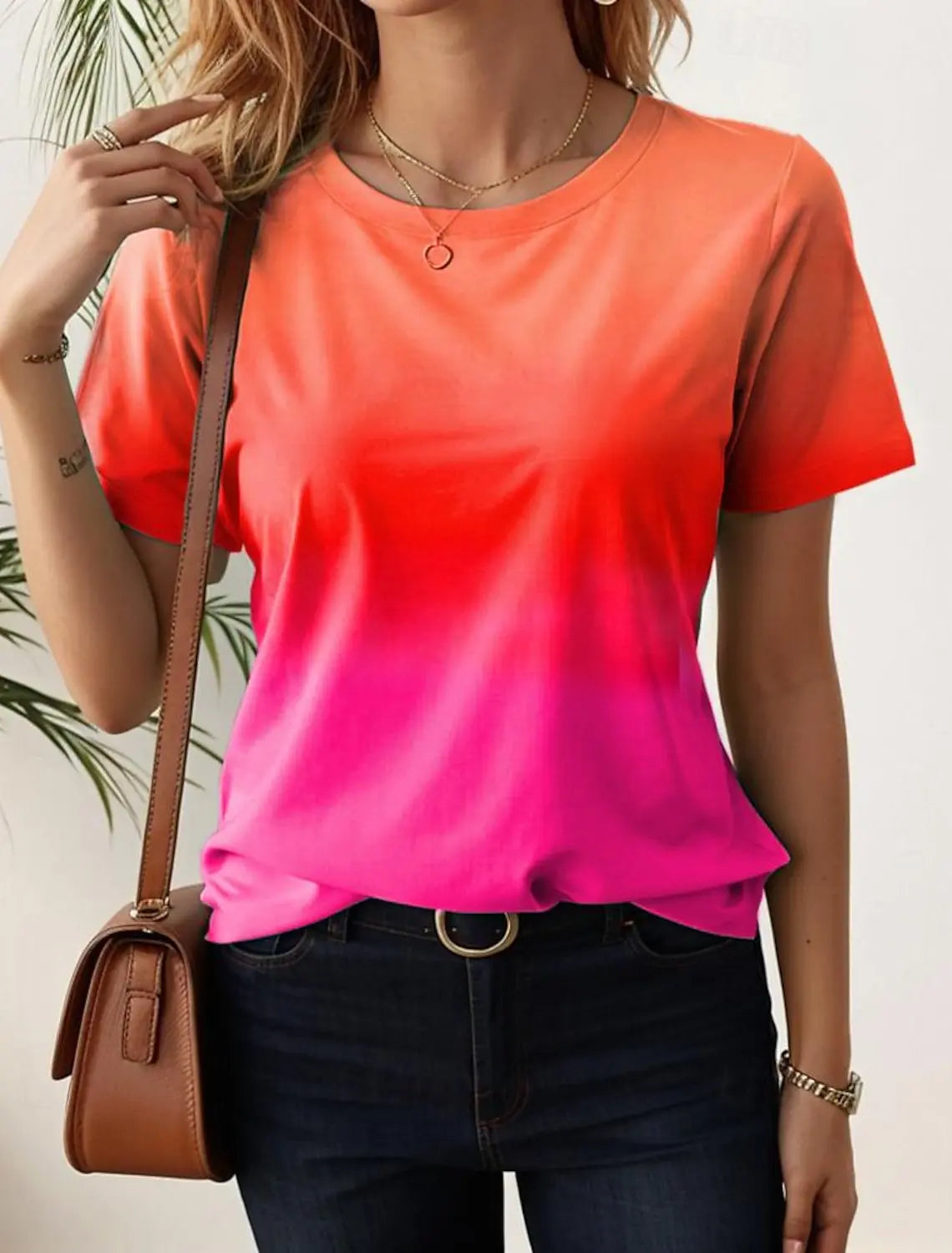 Women's T-Shirts For Women 3d Gradient Print  Tees