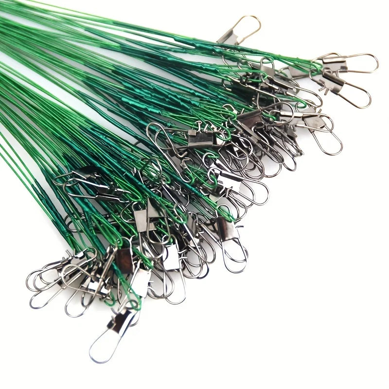 20pcs 15/20/30cm Stainless Steel Wire Leader Fishing