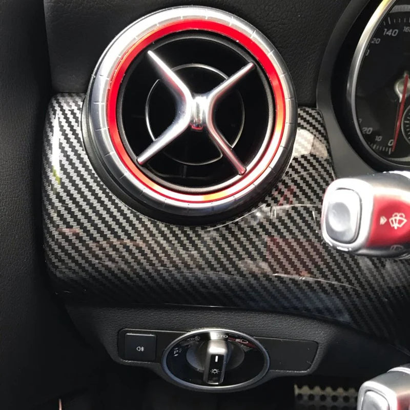 Car Carbon Fiber Dashboard Driver Side Decoraion Cover for Mercedes-Benz