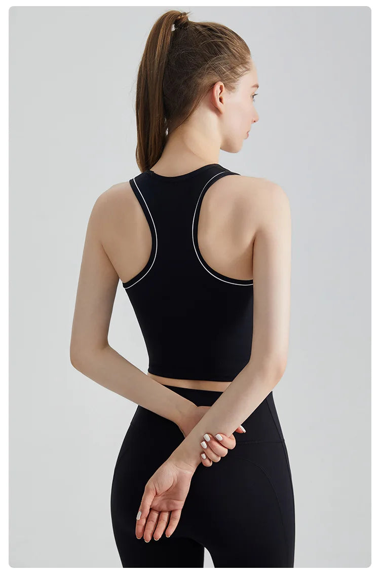 Sports Vest, Women's Fitness Integrated Fixed Cup, High-end Feel,