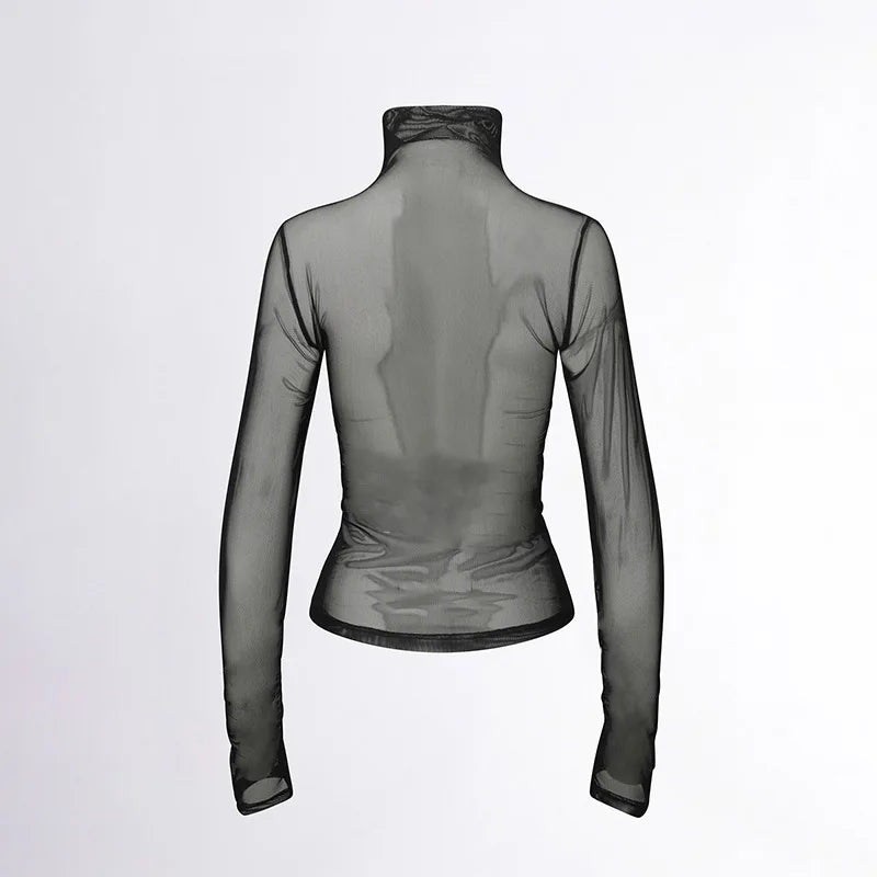 Turtleneck T Shirts For Women Hot Club Outfit See