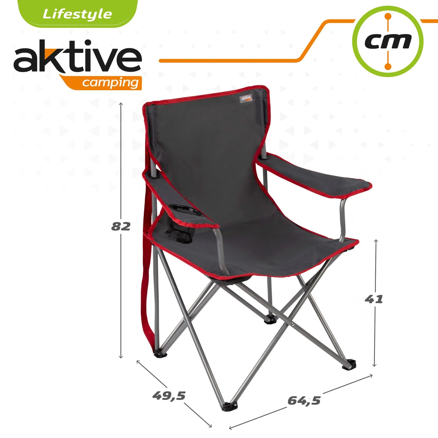 Folding camping chair with coasters and backrest