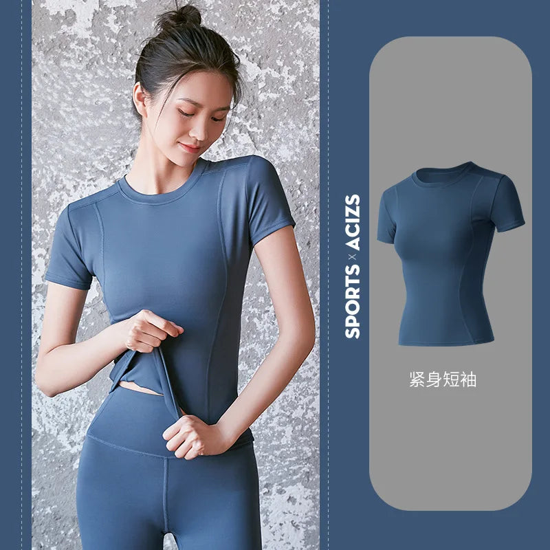 Dames sport- en fitnesskleding, slankvallend,