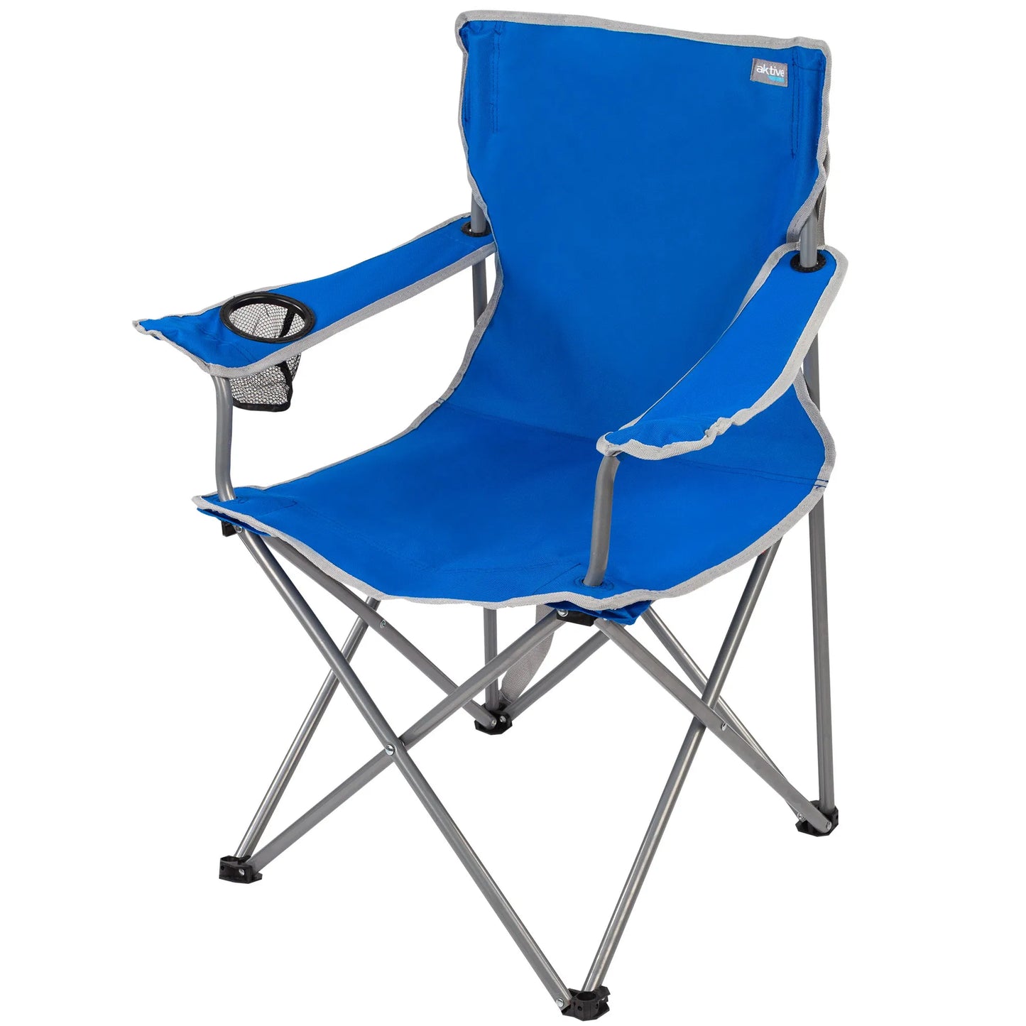 Folding camping chair with coasters and backrest