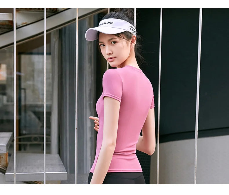 Dames sport- en fitnesskleding, slankvallend,