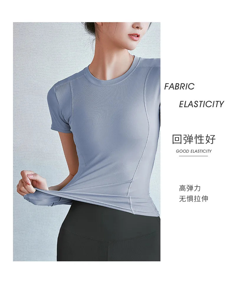 Dames sport- en fitnesskleding, slankvallend,