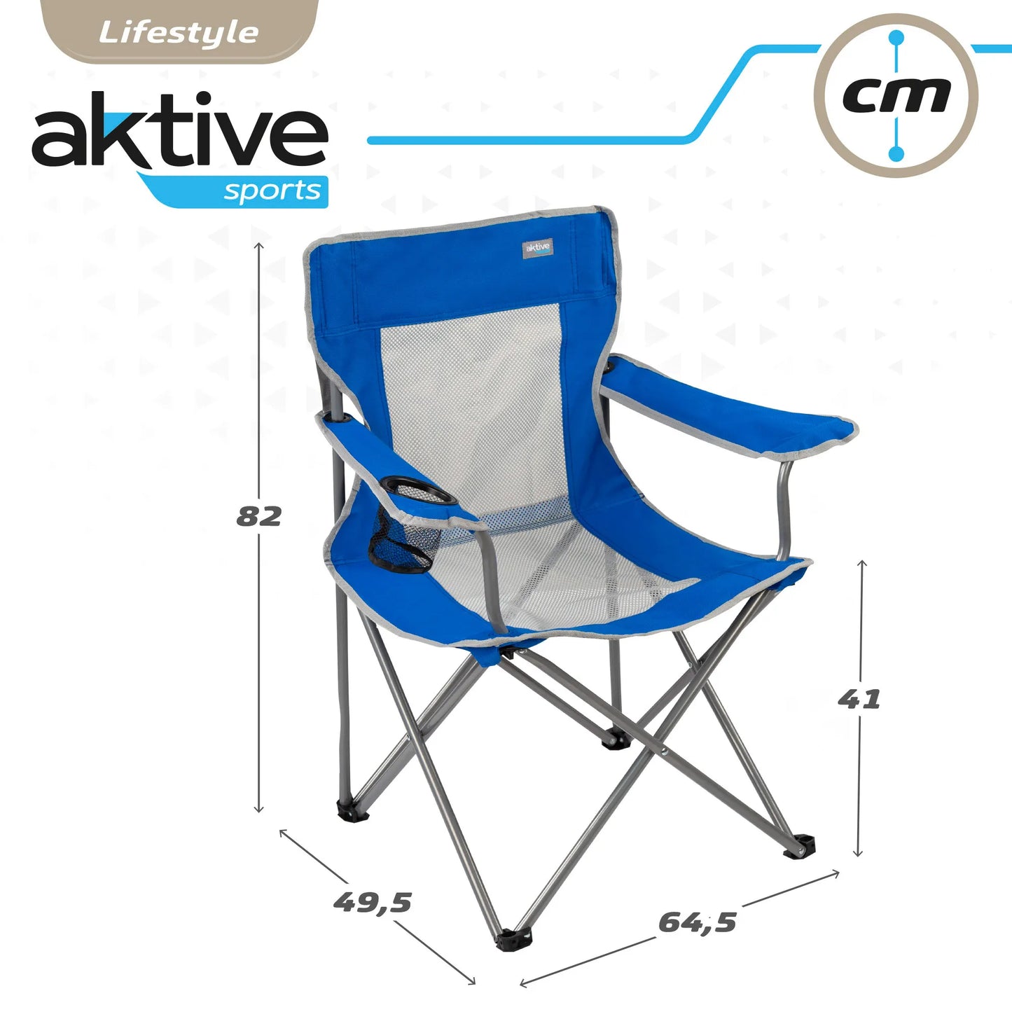 Folding camping chair with coasters and backrest