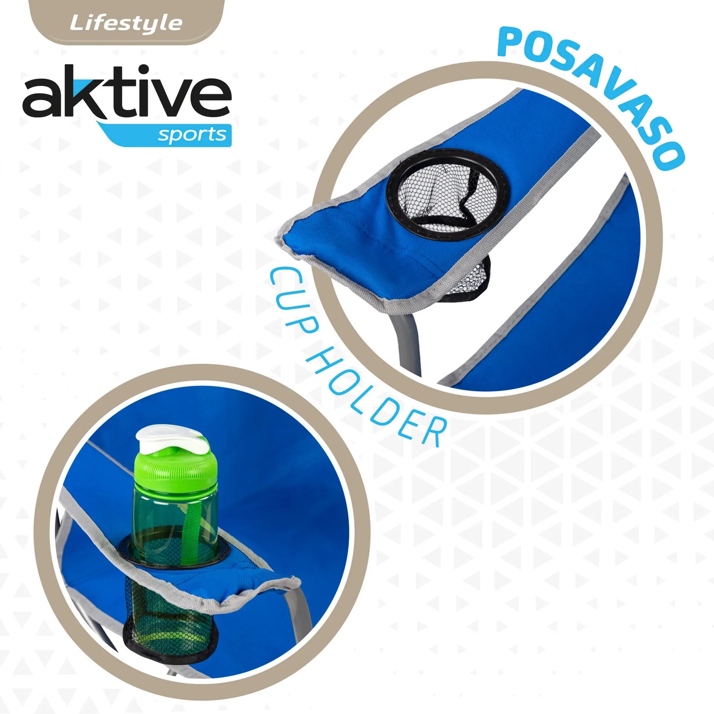Folding camping chair with coasters and backrest