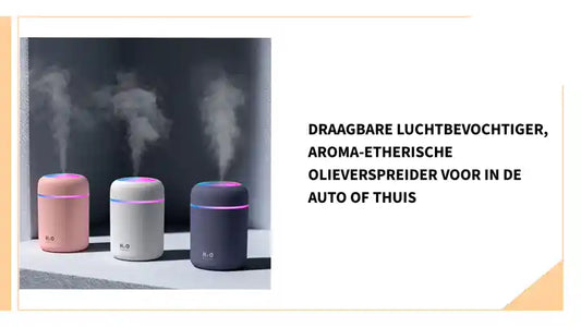 Draagbare luchtbevochtiger, aroma-etherische olieverspreider voor in de auto of thuis by@Outfy
